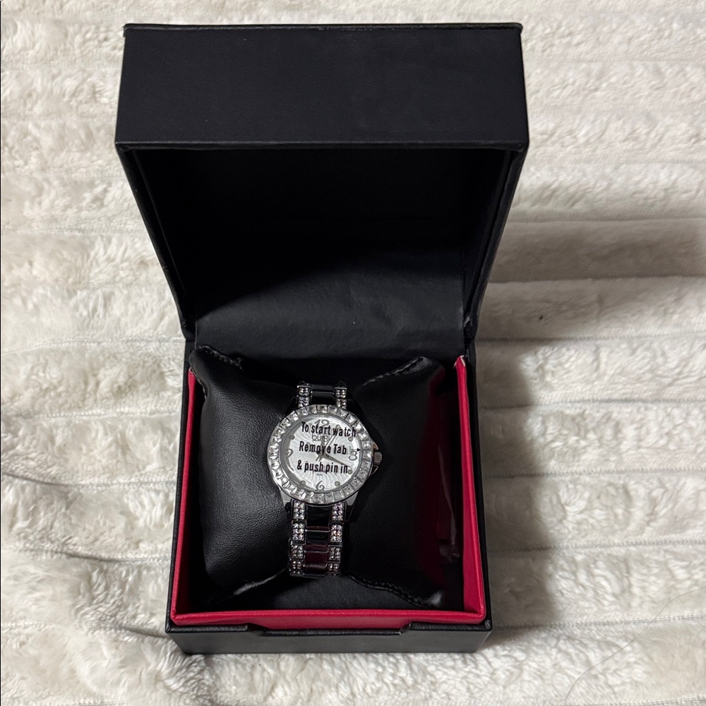 Bürgi Elegant Silver and Black Women's Watch